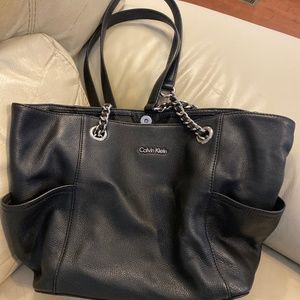 Calvin Klein black leather purse
